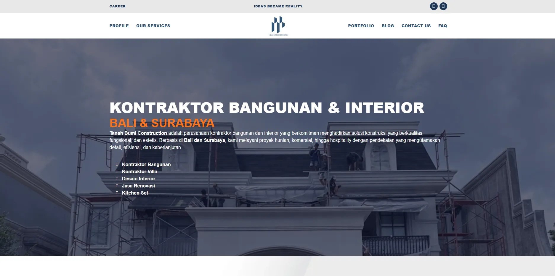 Portfolio Tanah Bumi Construction